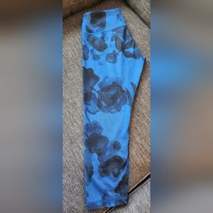 lululemon blue floral tights